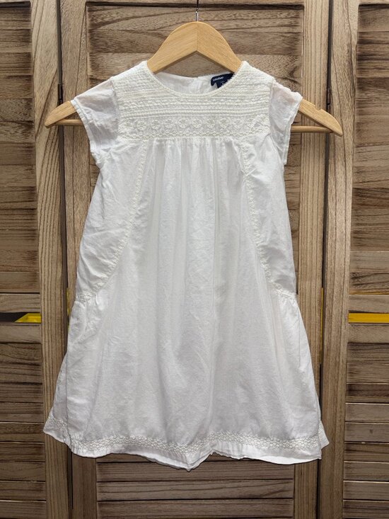 GAP Other - babyGap Toddler Girl White Cotton Smocked Embroidered Lace Dress Size 5